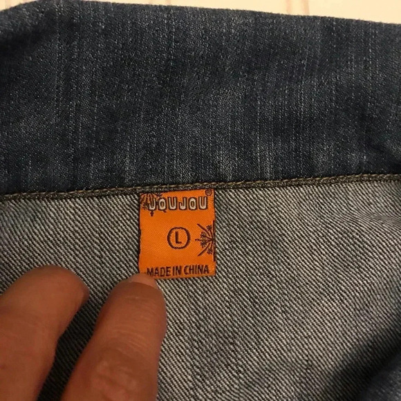 Joy joy jeans jacket Sz large - Picture 2 of 5